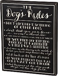 Primitives By Kathy "The Dog's Rules" Wall Décor