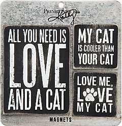 Primitives By Kathy Wooden Cat Magnet Set, 3 count