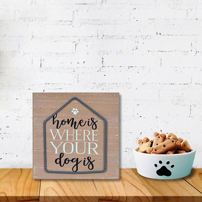 Show full view: Prinz "Home is Where Your Dog Is" Box Sign slide 3 of 5