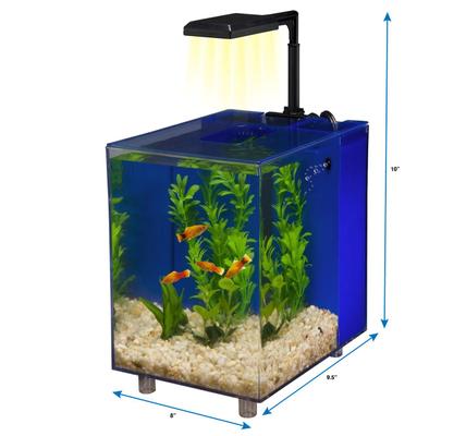 Show full view: Prism Desktop Aquarium, 2-gal, Blue slide 3 of 4