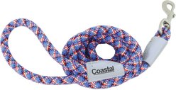 Pro Active Woven Reflective Rope Standard Dog Leash, Cobalt Crossed, 6-ft long, 1-in wide