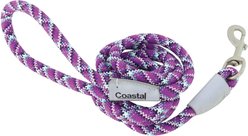 Pro Active Woven Reflective Rope Standard Dog Leash, Woven Violet, 6-ft long, 1-in wide
