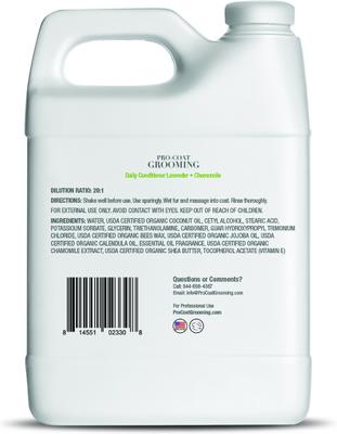 Show full view: Pro-Coat Grooming Lavender, Chamomile Daily Dog Conditioner, 1-gal bottle slide 3 of 3