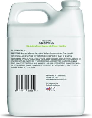 Show full view: Pro-Coat Grooming Skin Soothing Therapy Milk & Honey Dog Shampoo, 1-gal bottle slide 3 of 3