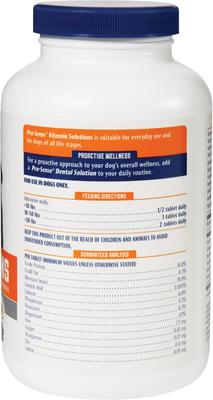 Show full view: Pro-Sense Dog Vitamin Solutions Chewable Tablet Multivitamin for Dogs, 90 count slide 4 of 7