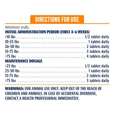Show full view: Pro-Sense Hip & Joint Solutions Advanced Strength Chewable Tablets Joint Supplement for Dogs, 120 count slide 6 of 7