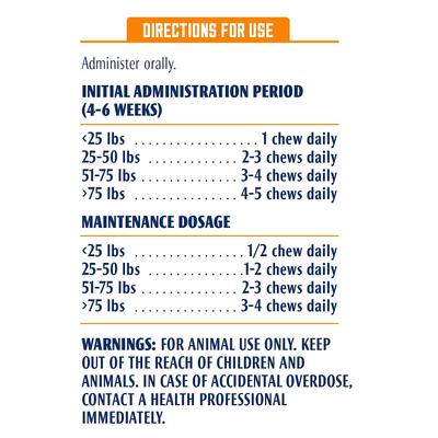 Show full view: Pro-Sense Hip & Joint Solutions Advanced Strength Soft Chews Joint Supplement for Dogs, 60 count slide 6 of 7