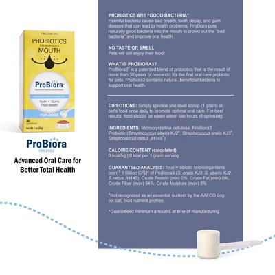 Show full view: ProBiora Probiotic Dog Oral Care Powder, 1-oz bottle slide 6 of 12