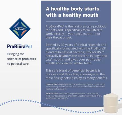 Show full view: ProBiora Probiotic Dog Oral Care Powder, 1-oz bottle slide 9 of 12