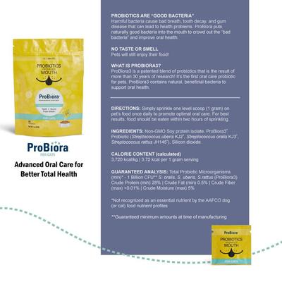 Show full view: ProBiora Probiotic Oral Care Cat Supplement, 1-oz bag slide 7 of 7