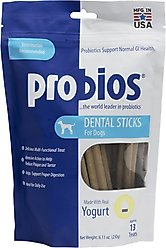 Probios Dental Chew Sticks Dental Dog Treats, 13 count