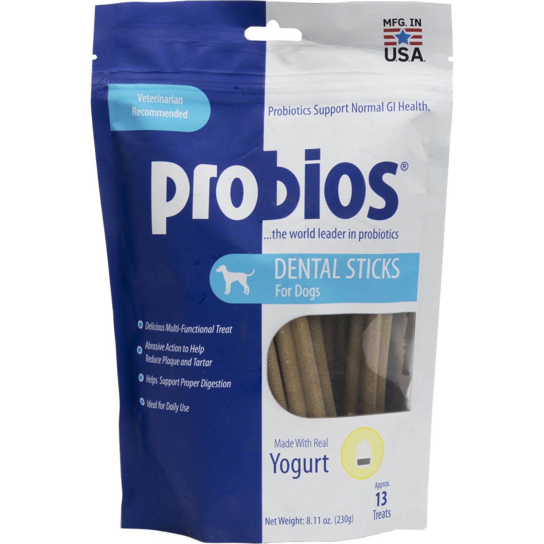 Probios Dental Chew Sticks Dental Dog Treats, 13 count