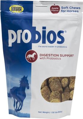 Show full view: Probios Equine Probiotic Apple Flavor Soft Chew Horse Supplement, 120 count slide 1 of 6