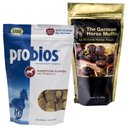 Probios Equine Probiotic Apple Flavor Soft Chew Supplement + Equus Magnificus The German Horse Muffin Molasses Horse Treats