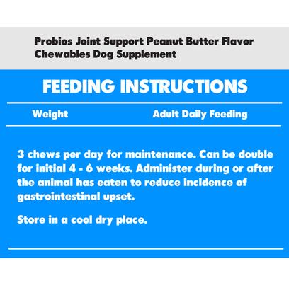 Show full view: Probios Joint Support Peanut Butter Flavor Chewables Dog Supplement, 1-lb bag slide 3 of 4