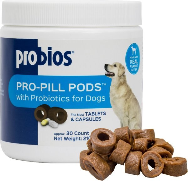 Probios Pro-Pill Pods Peanut Butter Flavored Dog Treats, Large, 30 count