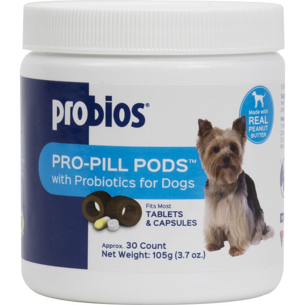 Probios Pro-Pill Pods Peanut Butter Flavored Dog Treats, Small, 30 count