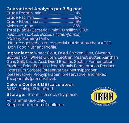 Show full view: Probios Pro-Pill Pods Peanut Butter Flavored Dog Treats, Small, 30 count slide 6 of 8