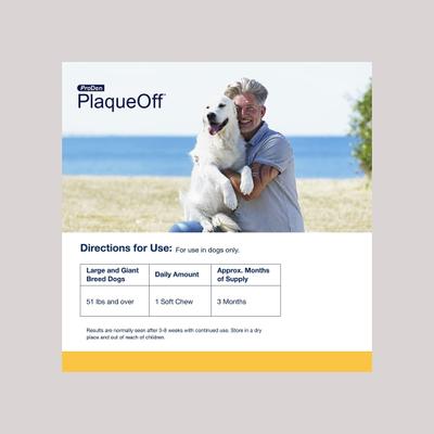 Show full view: ProDen PlaqueOff Large/Giant Breed Soft Chews Dog Treat, 90 count slide 7 of 9