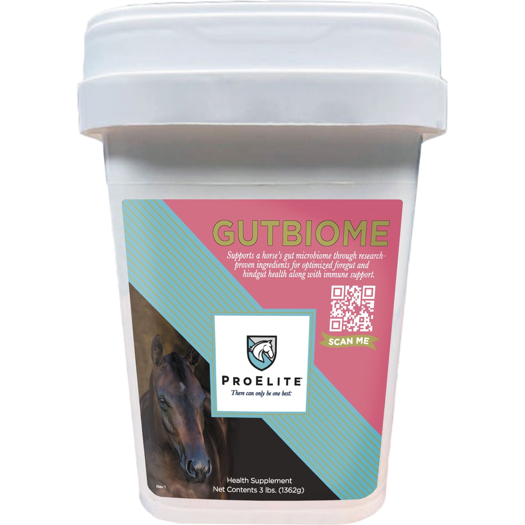 ProElite GutBiome Gut Microbiome & Immunity Support Horse Supplement, 3-lb tub