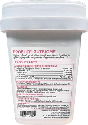 Show full view: ProElite GutBiome Gut Microbiome & Immunity Support Horse Supplement, 3-lb tub slide 8 of 9