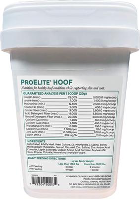 Show full view: ProElite Hoof Healthy Hoof, Skin, & Coat Support Horse Supplement, 3-lb tub slide 8 of 9