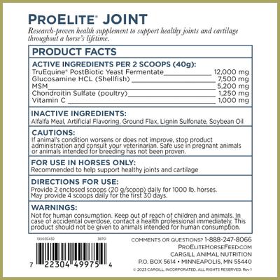 Show full view: ProElite Joint & Cartilage Health Equine Supplement, 3-lb tub slide 8 of 9