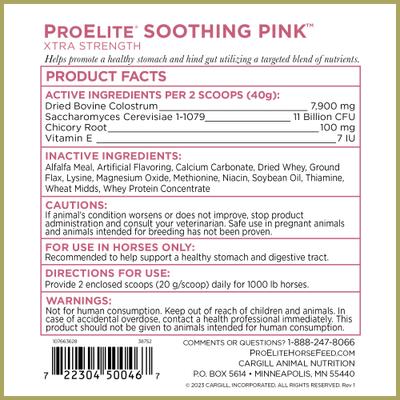 Show full view: ProElite Soothing Pink Xtra Strength Gut Health Support Horse Supplement, 3-lb tub slide 8 of 9