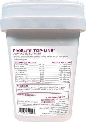Show full view: ProElite Top-Line Advanced Support Topline Support Horse Supplement, 2.2-lb tub slide 6 of 8