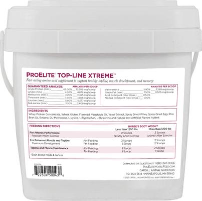 Show full view: ProElite Top-Line Xtreme Topline Support Horse Supplement, 15-lb pail slide 7 of 9