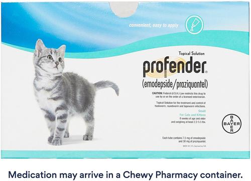 Show full view: Profender Topical Solution for Cats, 2.2-5.5 lbs, (Green Box), 1 Dose slide 2 of 8