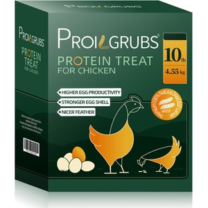 PROILGRUBS Non-GMO Dried Worms Chicken Treats, 10-lb box