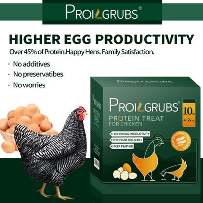 Show full view: PROILGRUBS Non-GMO Dried Worms Chicken Treats, 10-lb box slide 6 of 9