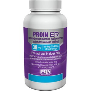 PROIN ER (phenylpropanolamine hydrochloride extended-release tablets) for Dogs, 38-mg, 1 tablet