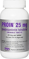 Proin (phenylpropanolamine hydrochloride) Chewable Tablets for Dogs, 25-mg, 180 tablets