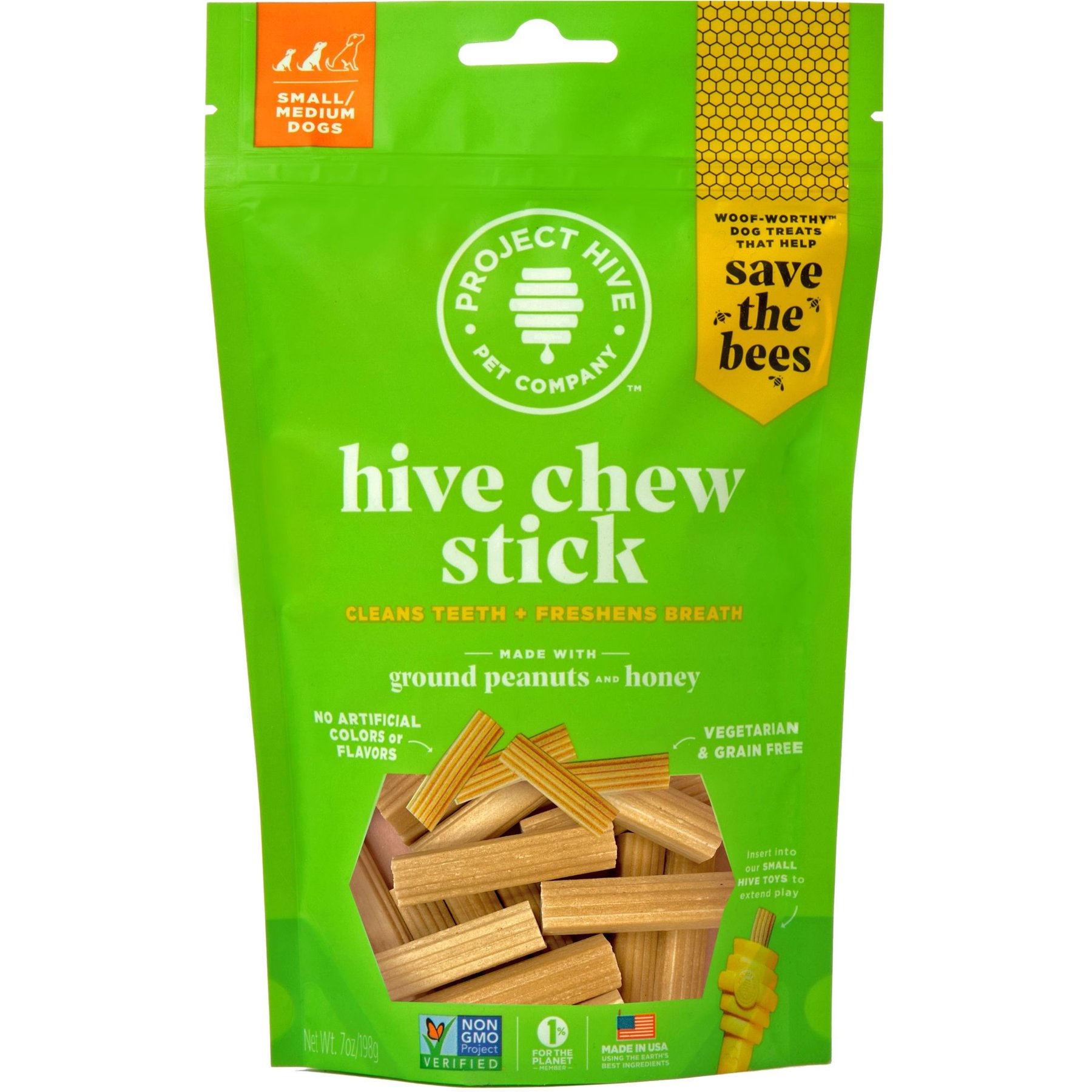 Project Hive Pet Company Chew Sticks Small Hard Chew Dog Treats, 7-oz bag