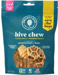 Project Hive Pet Company Hive Chews Large Vegetarian Peanut Flavor Dental Dog Treats, 8-oz bag