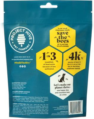 Show full view: Project Hive Pet Company Hive Chews Large Vegetarian Peanut Flavor Dental Dog Treats, 8-oz bag slide 3 of 9
