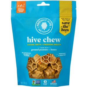 Project Hive Pet Company Chews Small Vegetarian Peanut Flavor Dental Dog Treats, 8-oz bag