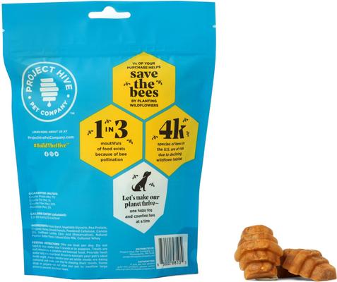 Show full view: Project Hive Pet Company Chews Small Vegetarian Peanut Flavor Dental Dog Treats, 8-oz bag slide 3 of 8