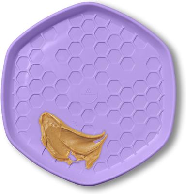 Show full view: Project Hive Pet Company Hive Calming Lavender Scented Disc & Lick Mat Dog Toy, Purple slide 2 of 6