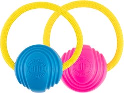 Project Hive Pet Company Looped Ball Dog Toy, Medium, 2 count, Pink & Blue