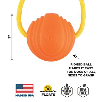 Show full view: Project Hive Pet Company Looped Ball Dog Toy, Orange, Large slide 4 of 11