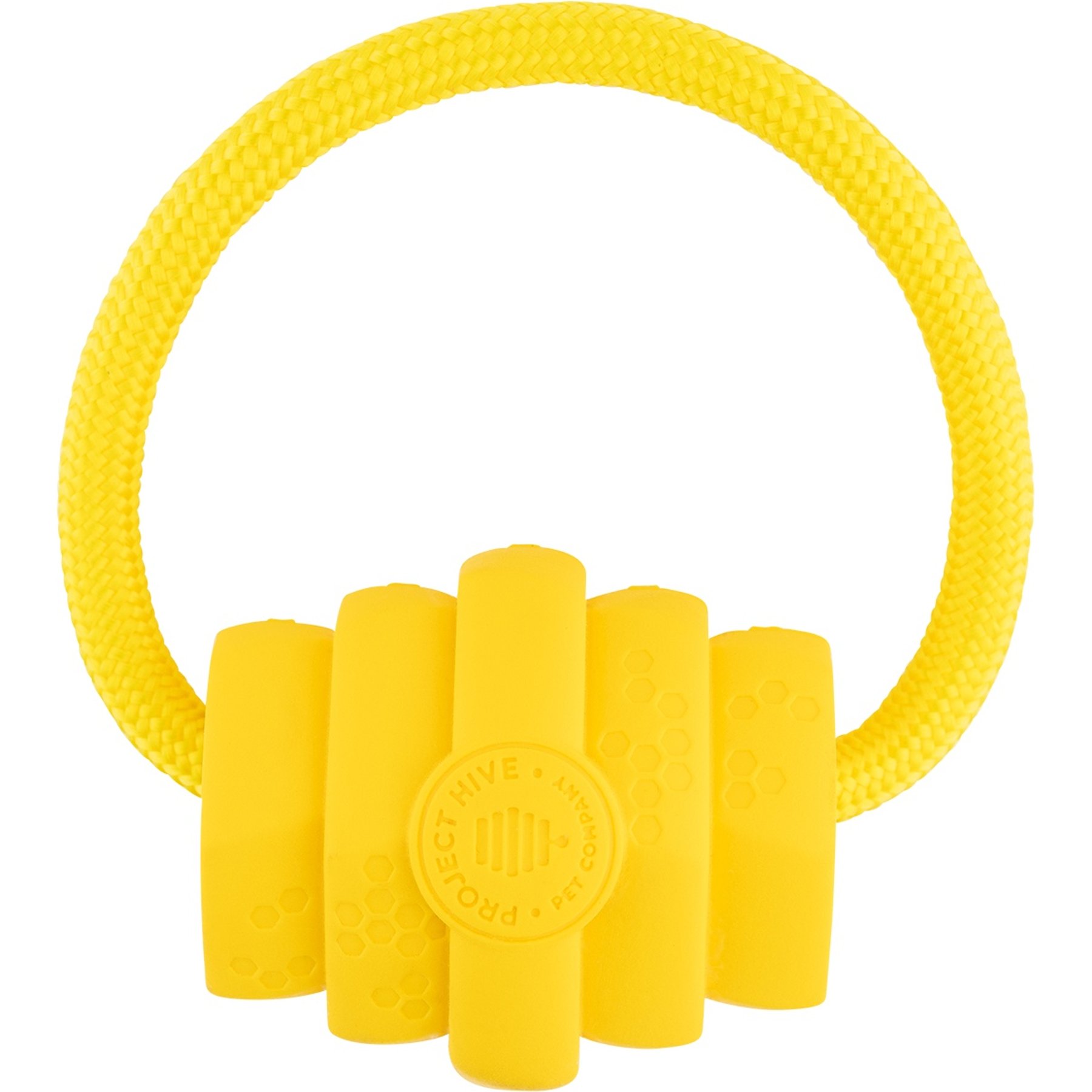 Project Hive Pet Company Looped Small Hive Dog Toy, Yellow, Medium