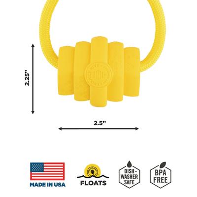Show full view: Project Hive Pet Company Looped Small Hive Dog Toy, Yellow, Medium slide 2 of 6