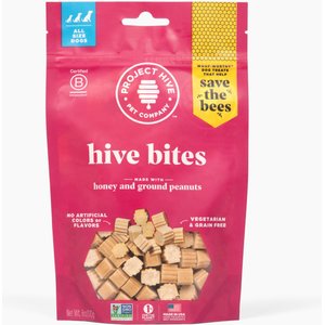 Project Hive Pet Company Bites Vegetarian Peanut Butter Flavor Crunchy Dog Treats, 6-oz bag