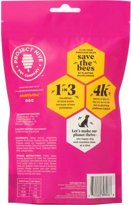 Show full view: Project Hive Pet Company Bites Vegetarian Peanut Butter Flavor Crunchy Dog Treats, 6-oz bag slide 4 of 7