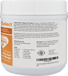 Project Paws Omega 3-6-9 Select Grain-Free Skin & Coat Support Dog Supplement Chews, 120 count slide 2 of 8