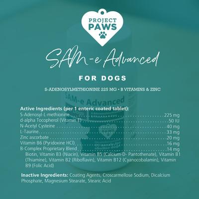 Show full view: Project Paws SAM-e Advanced Liver Support Dog Supplement, 60 count slide 7 of 10