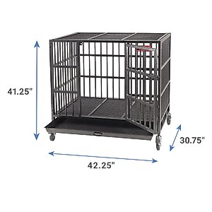 ProSelect Empire Single Door Steel Dog Crate, 41.25-in